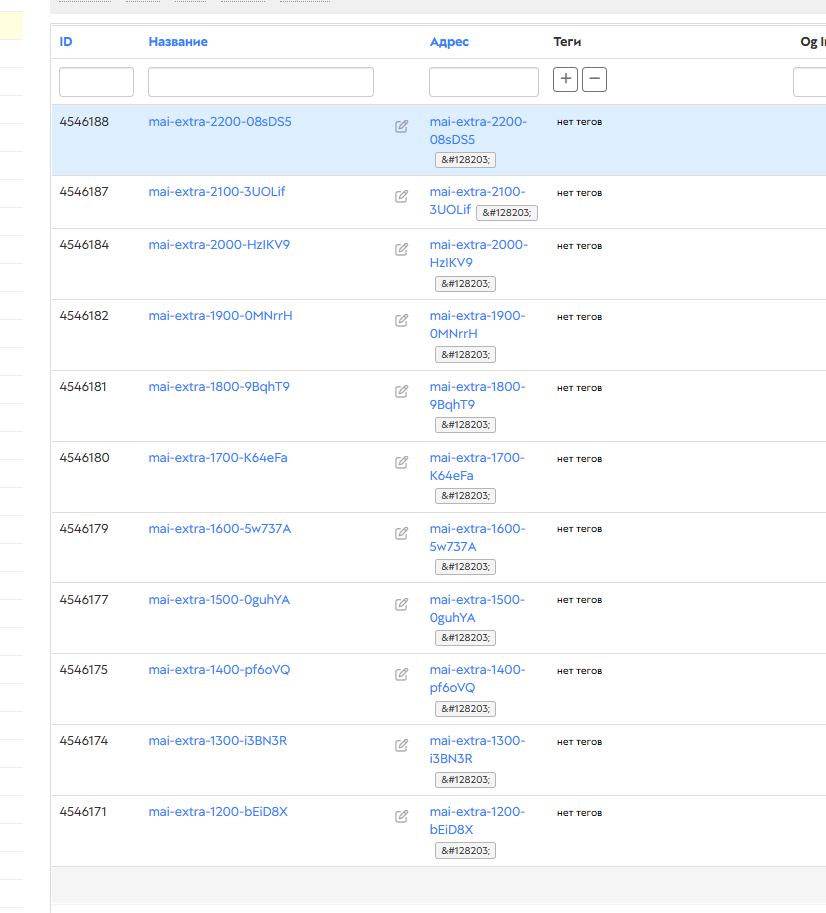 Кнопка копирования абсолютной ссылки в списке CMS-страниц